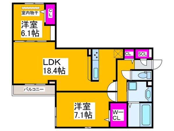 シャンピア北花田の物件間取画像